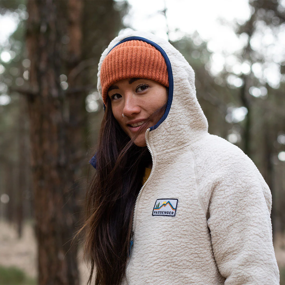 North Coast Full Zip Sherpa Fleece - Oatmeal - Image 4